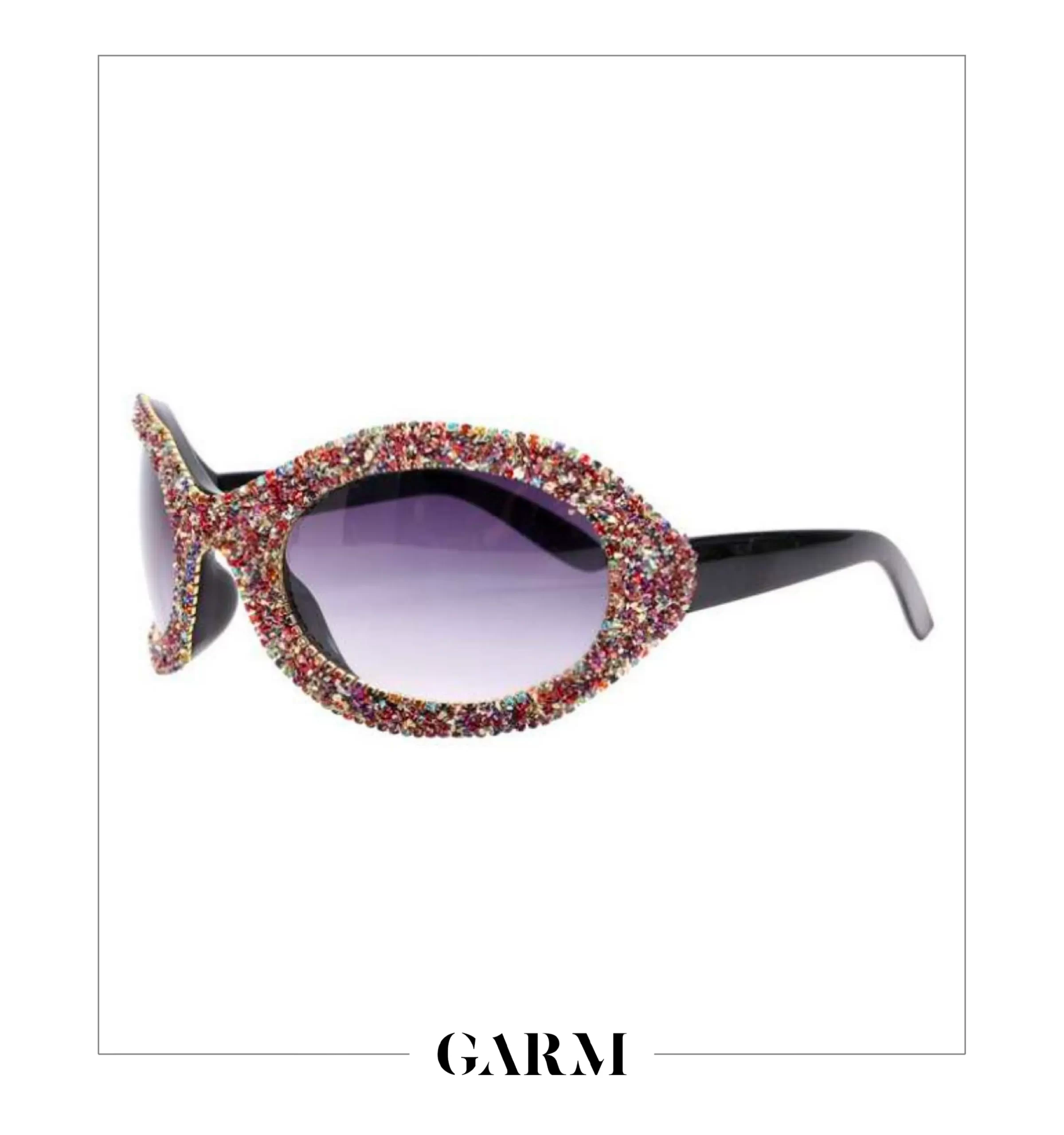 The Multi-Colour Y2K Crystal Shades made by 19941 are available exclusively on GARM