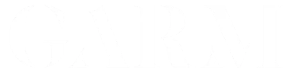 Garm's white full logo